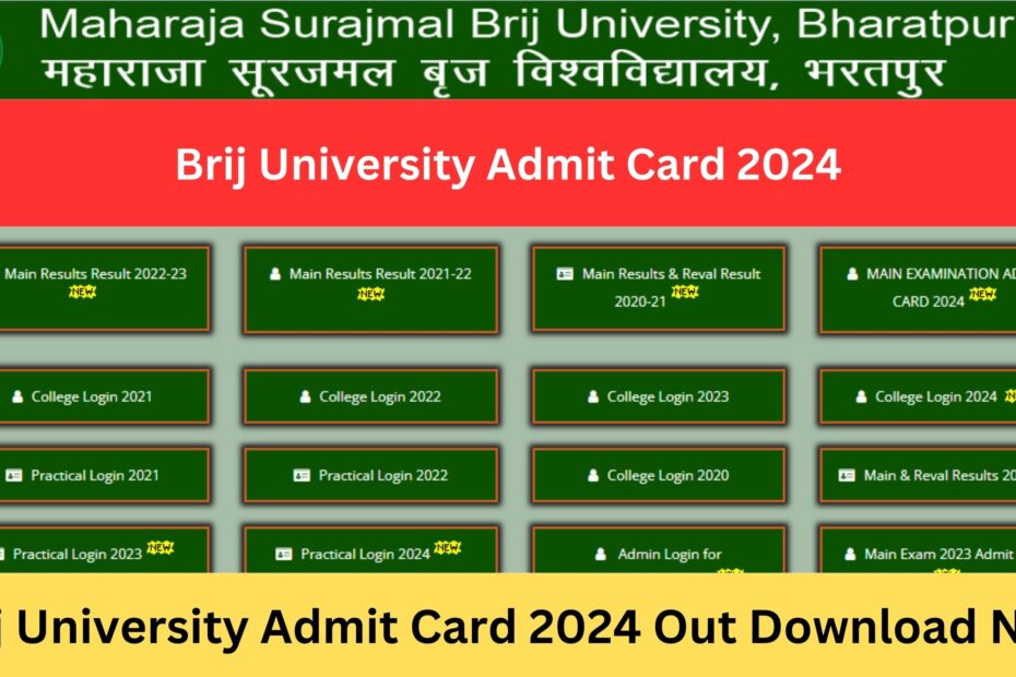 Brij University Admit Card 2024 Out Download Now