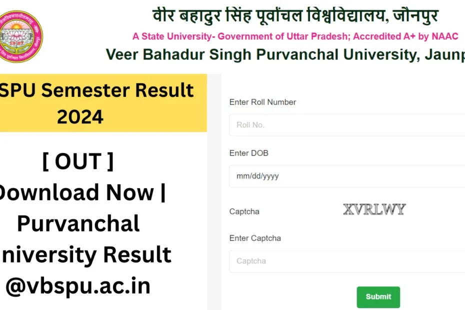 VBSPU Semester Result 2024