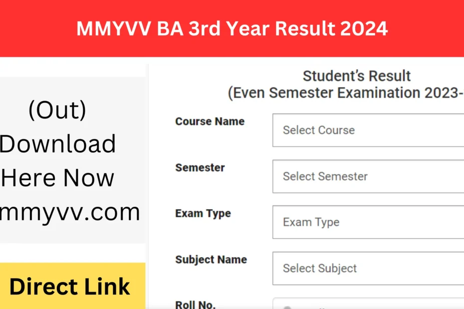 MMYVV BA 3rd Year Result 2024