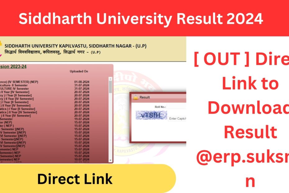 Siddharth University BCom 3rd Year Result 2024