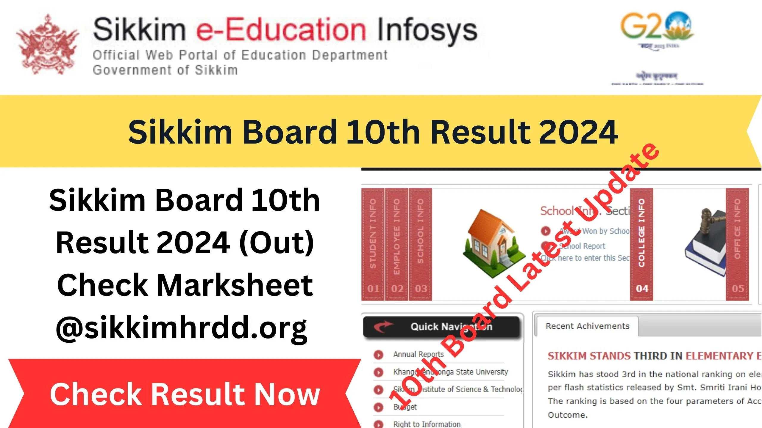 Sikkim Board 10th Result 2024