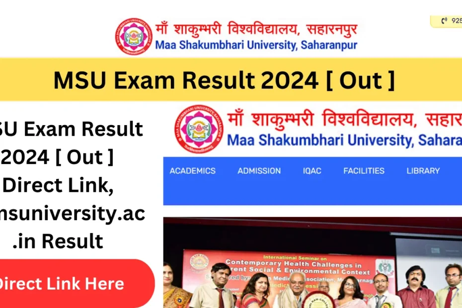 MSU Exam Result 2024