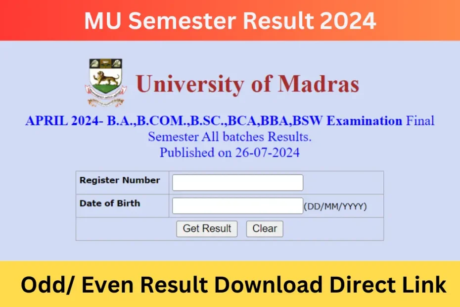 MU Semester Result 2024